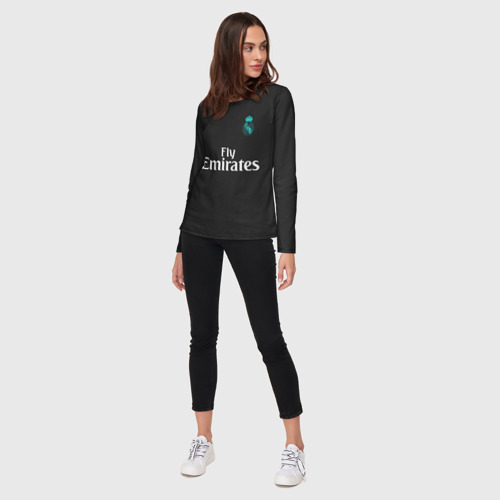 Женский лонгслив 3D Cristiano Ronaldo away 2018, цвет 3D печать - фото 5