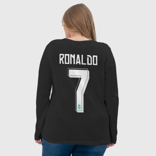 Женский лонгслив 3D Cristiano Ronaldo away 2018, цвет 3D печать - фото 7