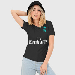 Женская футболка 3D Slim Cristiano Ronaldo away 2018 - фото 2