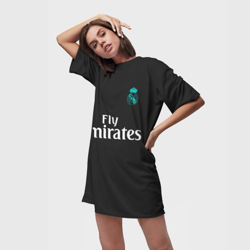 Платье-футболка 3D Cristiano Ronaldo away 2018, цвет 3D печать - фото 3