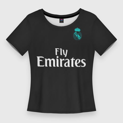 Женская футболка 3D Slim Cristiano Ronaldo away 2018, цвет 3D печать