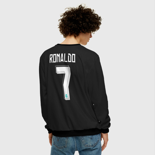 Мужской свитшот 3D Cristiano Ronaldo away 2018, цвет черный - фото 4