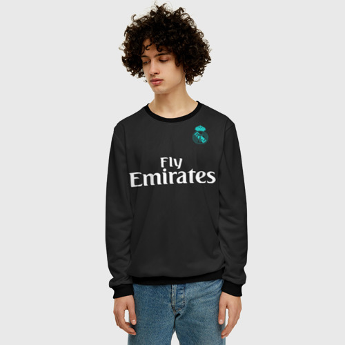 Мужской свитшот 3D Cristiano Ronaldo away 2018, цвет черный - фото 3