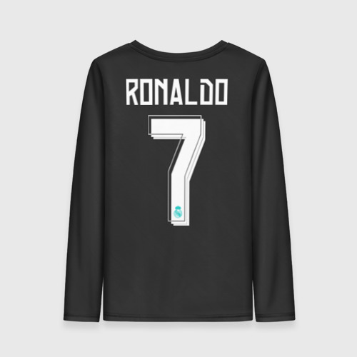 Женский лонгслив 3D Cristiano Ronaldo away 2018, цвет 3D печать - фото 2