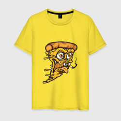 Crazy pizza – Мужская футболка хлопок с принтом купить со скидкой в -20%