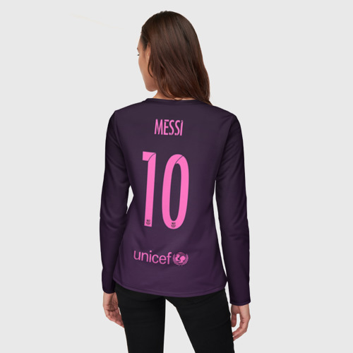 Женский лонгслив 3D Barca Messi, цвет 3D печать - фото 4