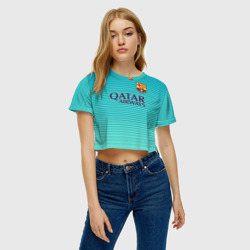 Женская футболка Crop-top 3D Aqua Barcelona - фото 2