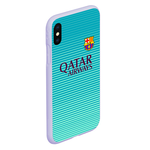 Чехол для iPhone XS Max матовый Aqua Barcelona, цвет светло-сиреневый - фото 3