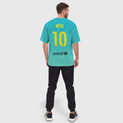 Мужская футболка oversize 3D Aqua Messi - фото 2