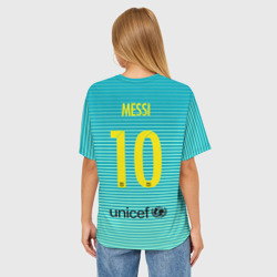 Женская футболка oversize 3D Aqua Messi - фото 2