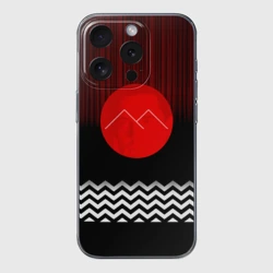 Чехол для iPhone 15 Pro Max силиконовый с защитой камеры Twin Peaks
