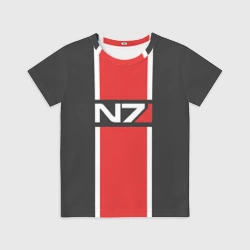 Детская футболка 3D Mass Effect N7