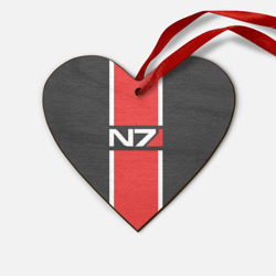Деревянная игрушка Сердце Mass Effect N7