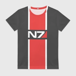 Женская футболка 3D Mass Effect N7