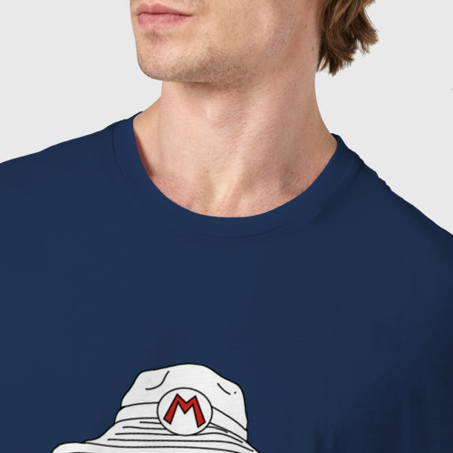 Мужская футболка хлопок Марио и ненависть в Лас Вегасе, цвет темно-синий - фото 6