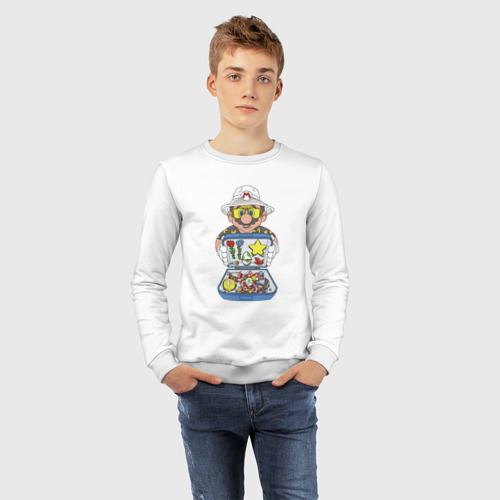 Детский свитшот хлопок Марио и ненависть в Лас Вегасе, цвет белый - фото 7
