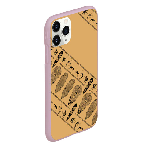 Чехол для iPhone 11 Pro матовый Tribal, цвет розовый - фото 3