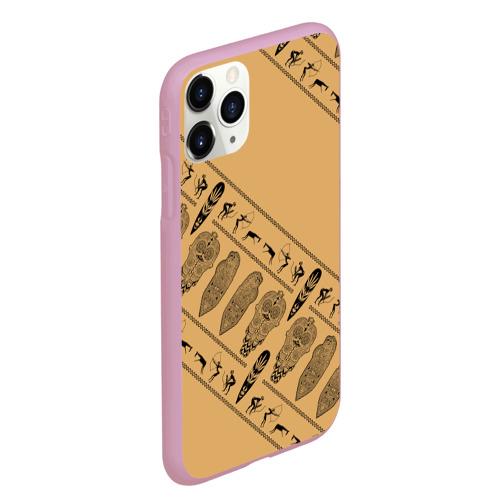 Чехол для iPhone 11 Pro Max матовый Tribal, цвет розовый - фото 3
