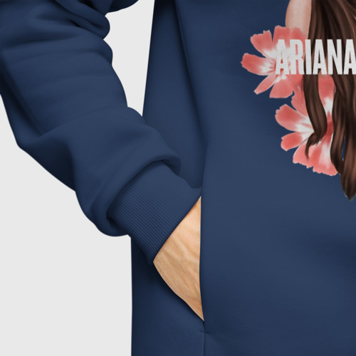 Мужское худи Oversize хлопок Ariana Grande, цвет темно-синий - фото 8