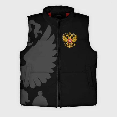 Мужской жилет утепленный 3D Russia - Black collection