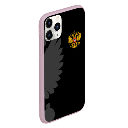 Чехол для iPhone 11 Pro матовый Russia - Black collection, цвет розовый - фото 3