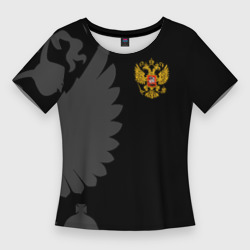 Женская футболка 3D Slim Russia - Black collection