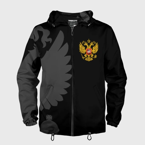 Мужская ветровка 3D Russia - Black collection