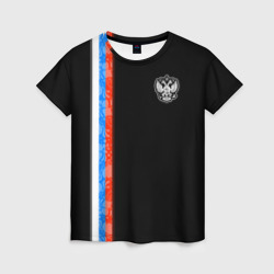 Женская футболка 3D Russia - Black collection 2023