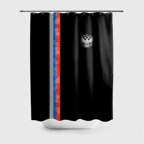 Штора 3D для ванной Russia - Black collection 2023