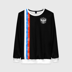 Женский свитшот 3D Russia - Black collection 2023