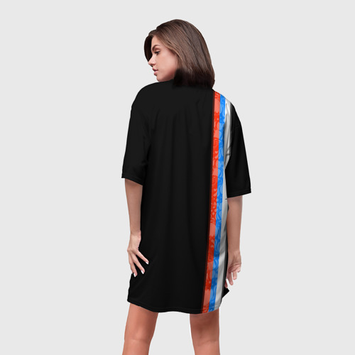 Платье-футболка 3D Russia - Black collection 2023, цвет 3D печать - фото 4