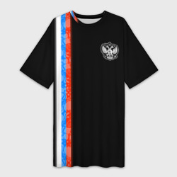 Платье-футболка 3D Russia - Black collection 2023