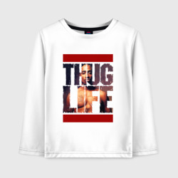 Детский лонгслив хлопок Thug life - 2pac
