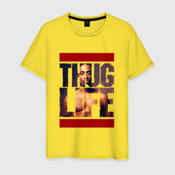 Мужская футболка хлопок Thug life - 2pac