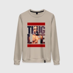 Женский свитшот хлопок Thug life - 2pac