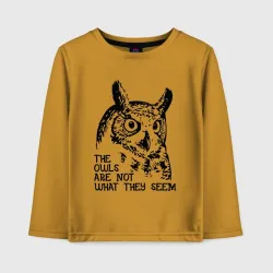 Детский лонгслив хлопок Twin Peaks Owl