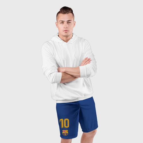 Мужские шорты спортивные Лионель Месси форма 2018, цвет 3D печать - фото 5