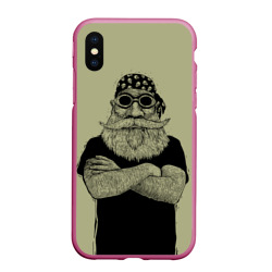 Чехол для iPhone XS Max матовый Old Hipster