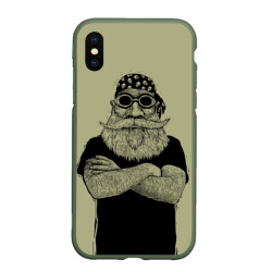 Чехол для iPhone XS Max матовый Old Hipster