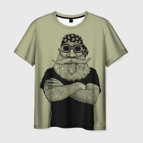 Мужская футболка 3D Old Hipster