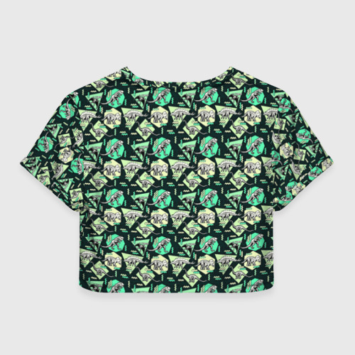 Женская футболка Crop-top 3D Динозавры, цвет 3D печать - фото 2
