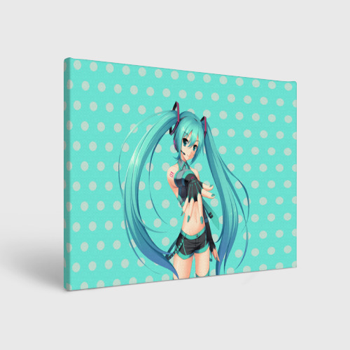 Холст прямоугольный Рисованная Miku Hatsune, цвет 3D печать