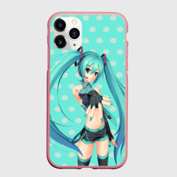 Чехол для iPhone 11 Pro Max матовый Рисованная Miku Hatsune