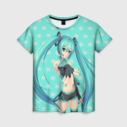 Женская футболка 3D Рисованная Miku Hatsune