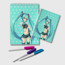 Блокнот Рисованная Miku Hatsune