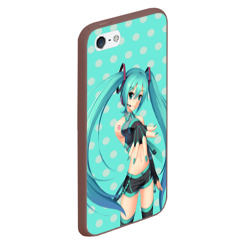 Чехол для iPhone 5/5S матовый Рисованная Miku Hatsune - фото 2