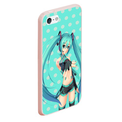 Чехол для iPhone 5/5S матовый Рисованная Miku Hatsune - фото 2