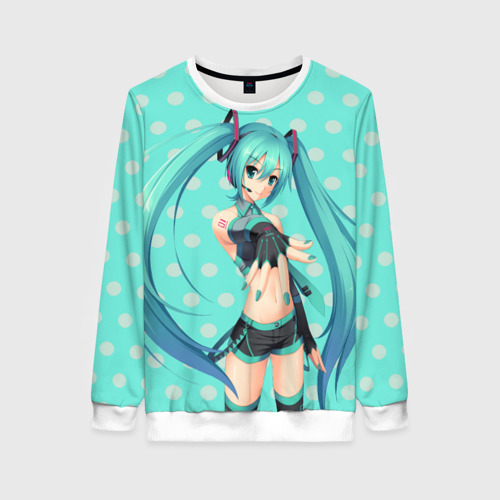 Женский свитшот 3D Рисованная Miku Hatsune, цвет 3D печать