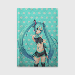 Обложка для автодокументов Рисованная Miku Hatsune