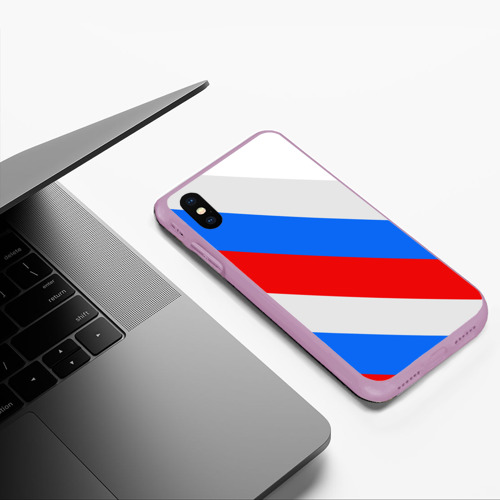 Чехол для iPhone XS Max матовый Россия, цвет сиреневый - фото 5